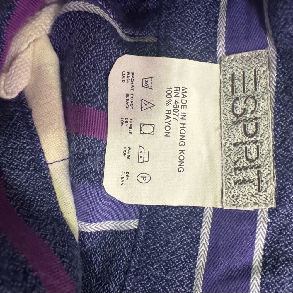 Vintage Esprie Striped Purple and Blue Women's Skirt - Picture 6 of 6